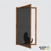 İçe Açılır Pencere İçin Kedi Sinekliği