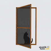 İçe Açılır Kapı İçin Kedi Sinekliği (Kapı)