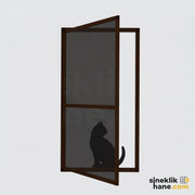 İçe Açılır Kapı İçin Kedi Sinekliği (Kapı)