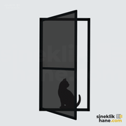 İçe Açılır Kapı İçin Kedi Sinekliği (Kapı)
