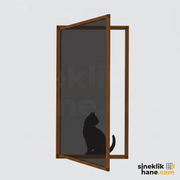 İçe Açılır Pencere İçin Kedi Sinekliği