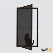 İçe Açılır Pencere İçin Kedi Sinekliği