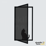 İçe Açılır Pencere İçin Kedi Sinekliği